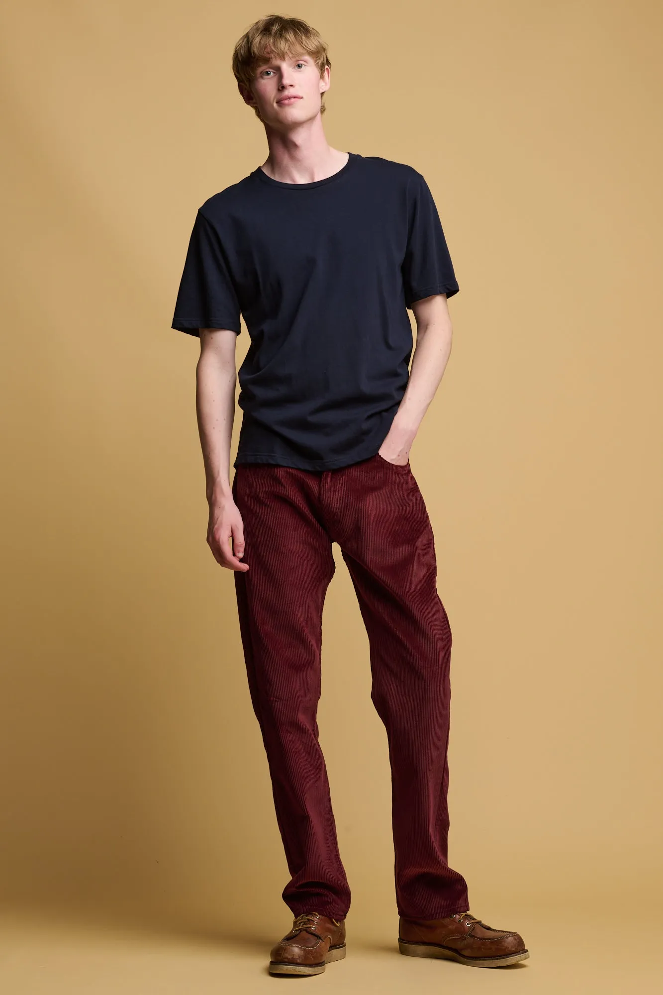 5 Pocket Corduroy Jean - Burgundy