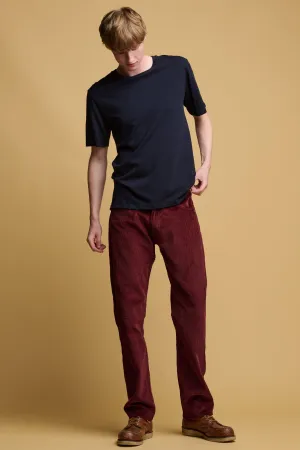 5 Pocket Corduroy Jean - Burgundy