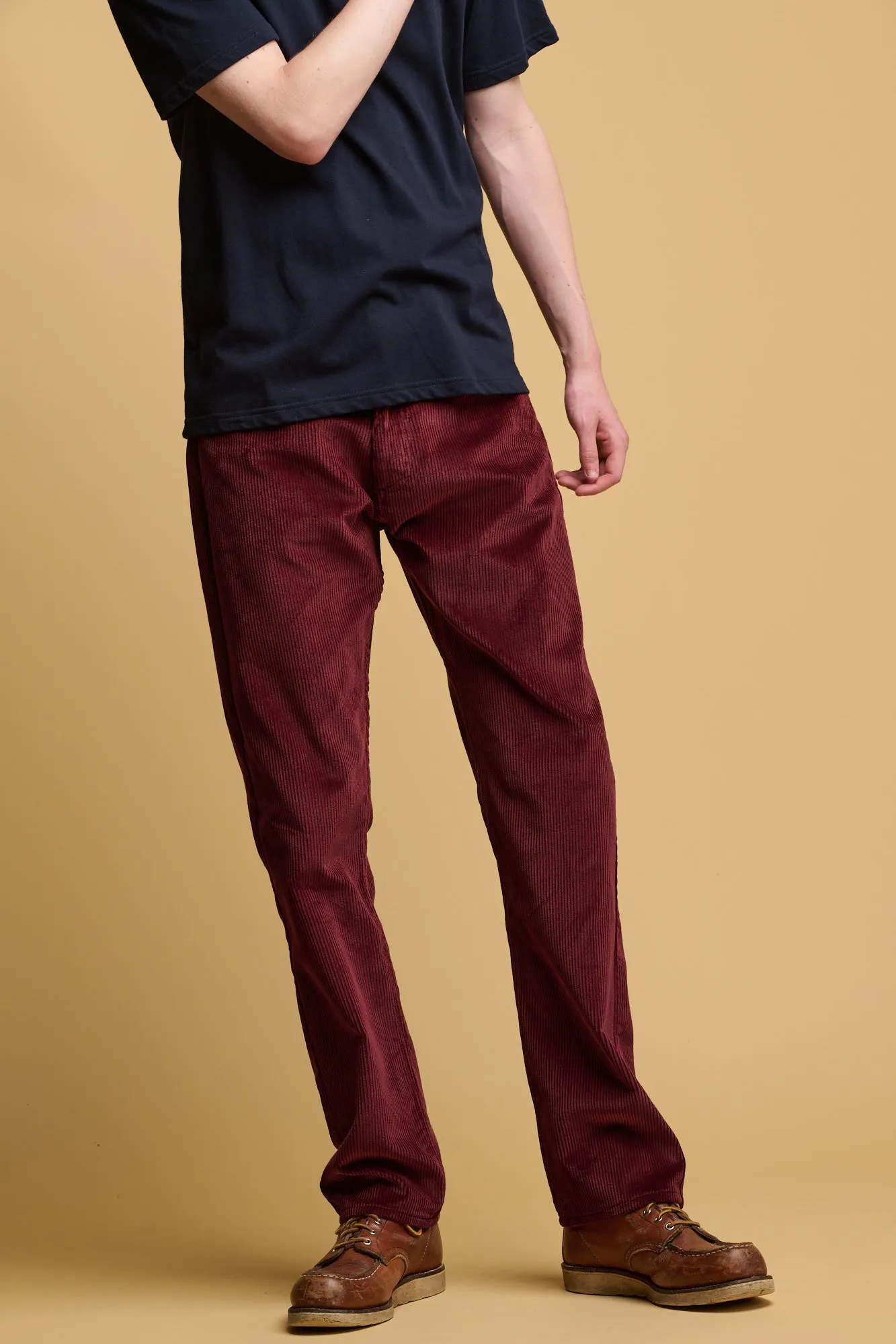 5 Pocket Corduroy Jean - Burgundy