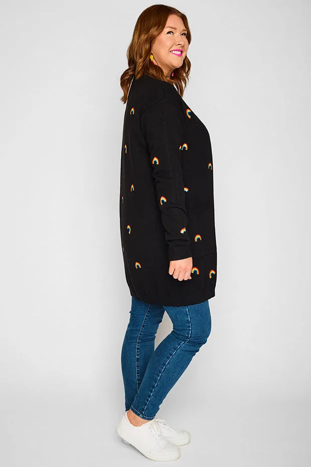 Angela Black Rainbows Cardi