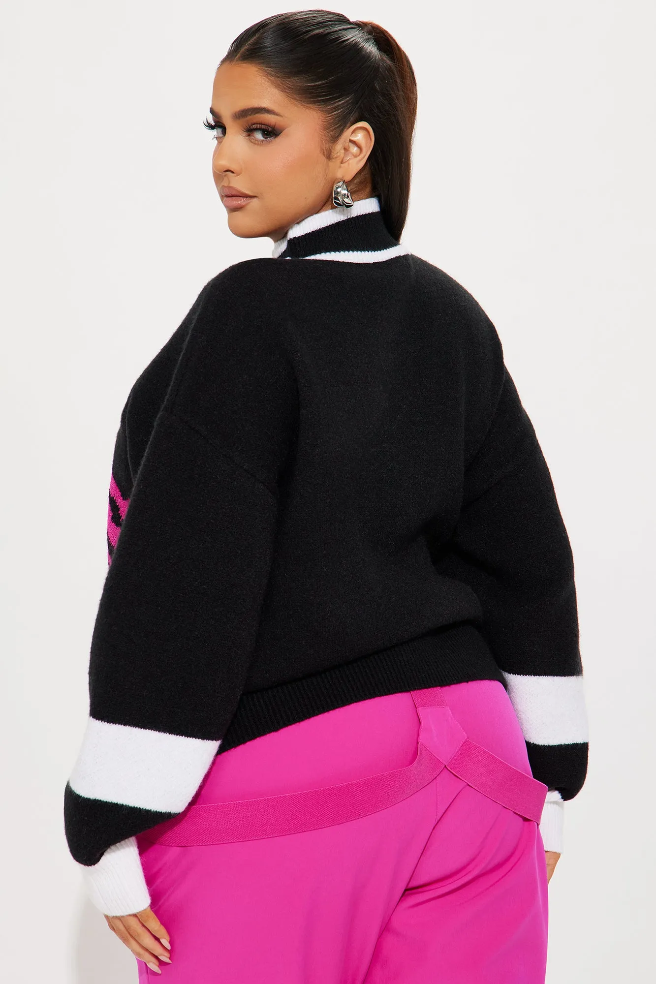 Après Ski Pullover Sweater - Black/combo