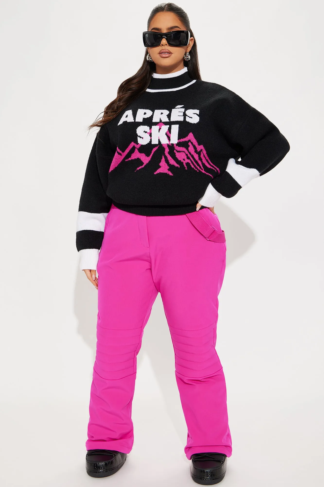 Après Ski Pullover Sweater - Black/combo