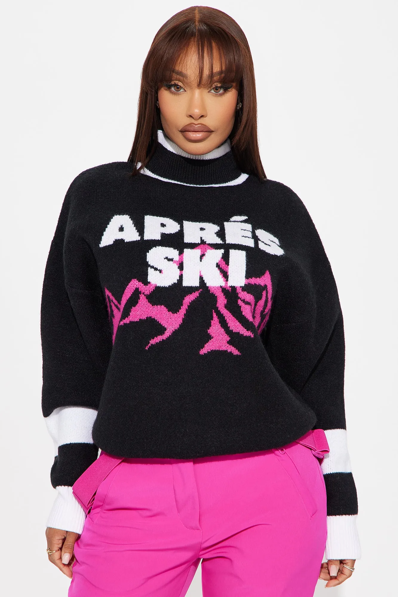 Après Ski Pullover Sweater - Black/combo