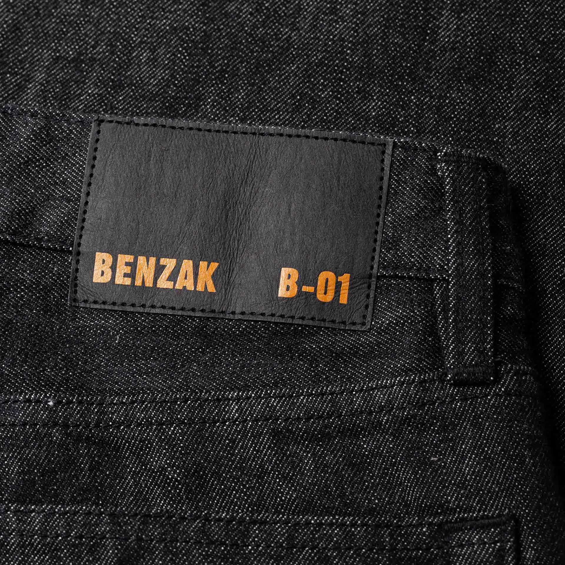 B-01 SLIM TAPERED 14 oz. selvedge colour denim / black