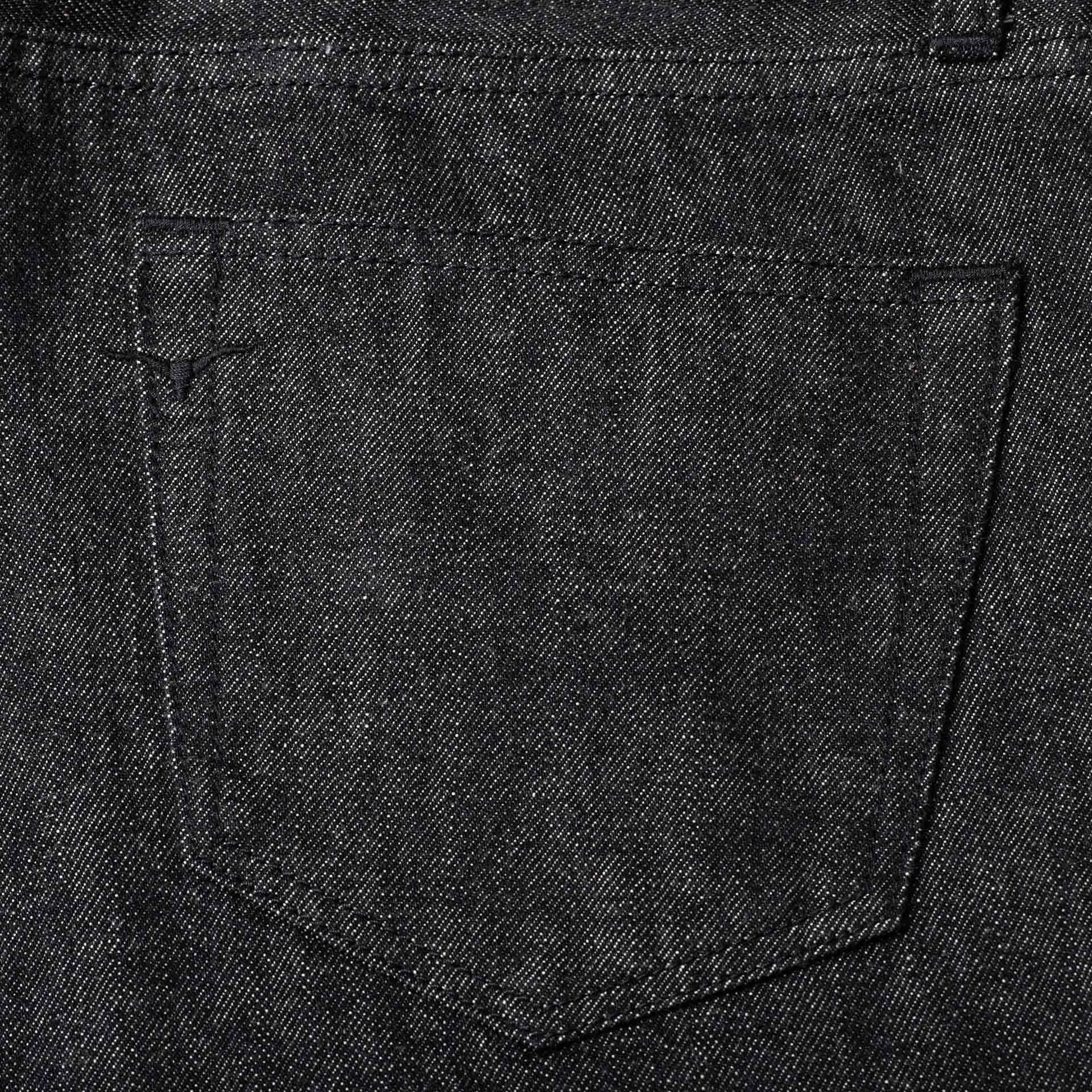 B-01 SLIM TAPERED 14 oz. selvedge colour denim / black