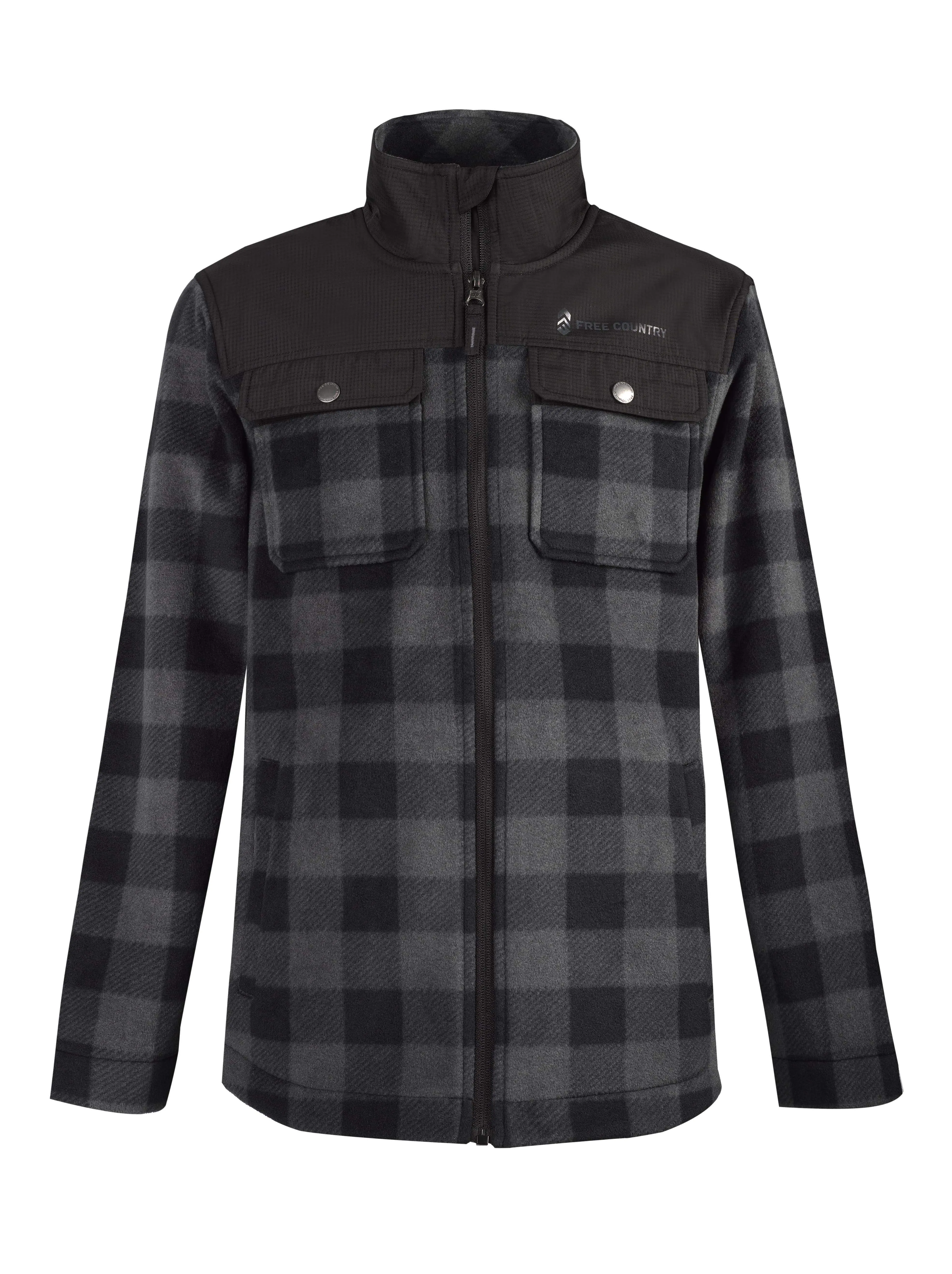 Boys' Cedar Plaid Fleece Shirt Jacket