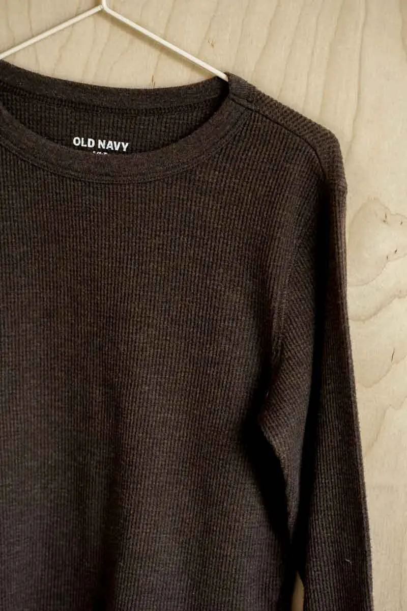 Brown Waffle Shirt: 6-7yr