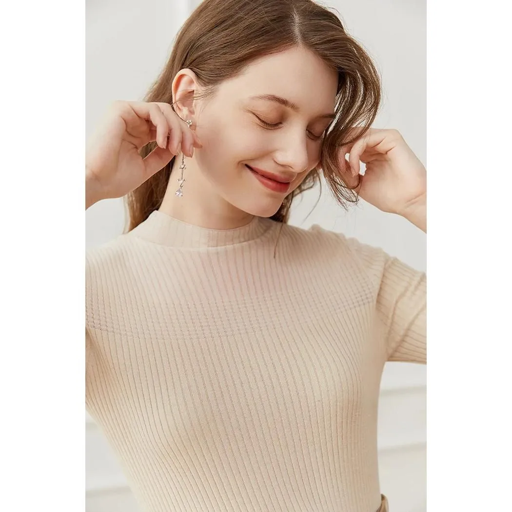 Elegant Half Sleeve Knitted Top for Women