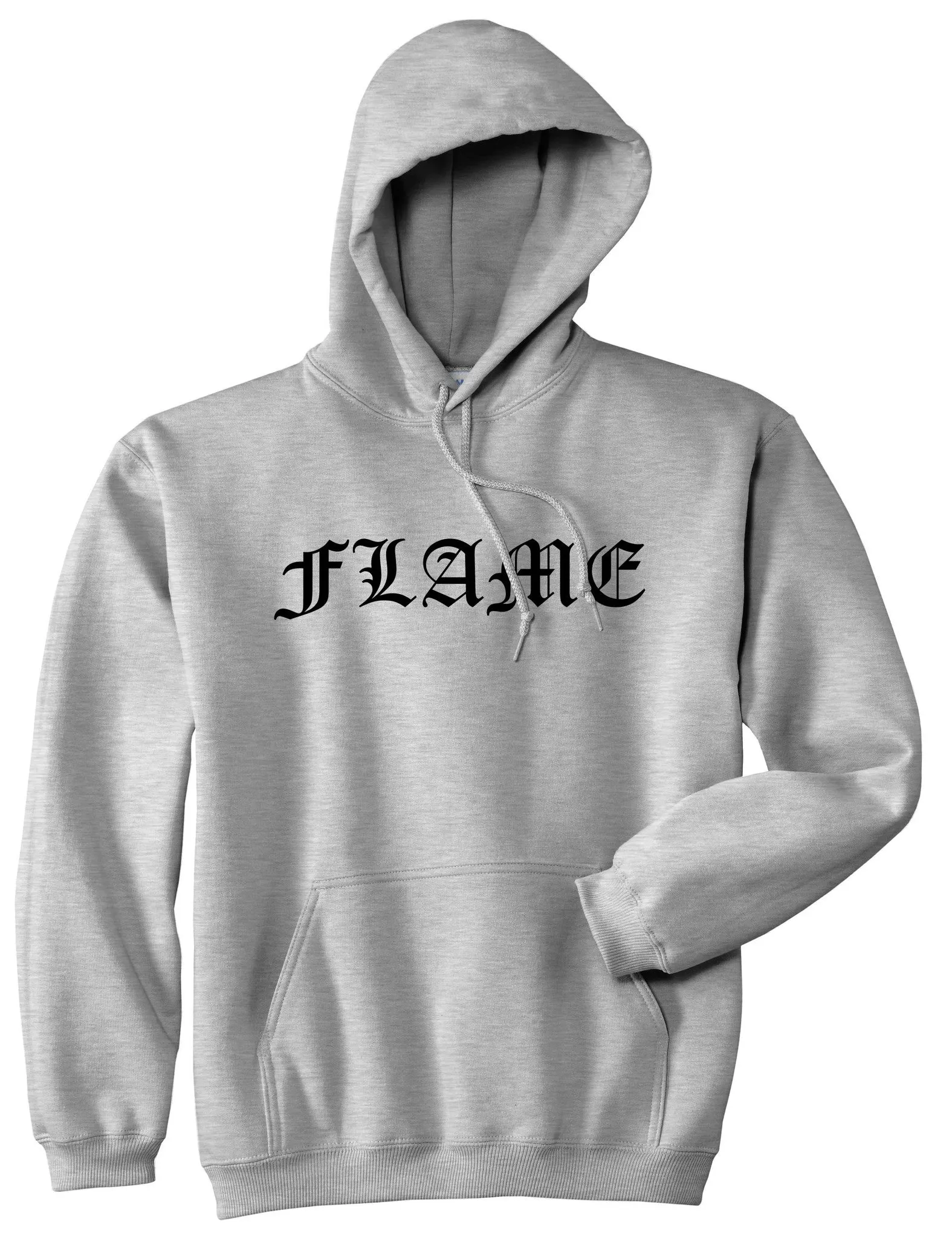 Flames of Fire Gold Frame Pullover Hoodie