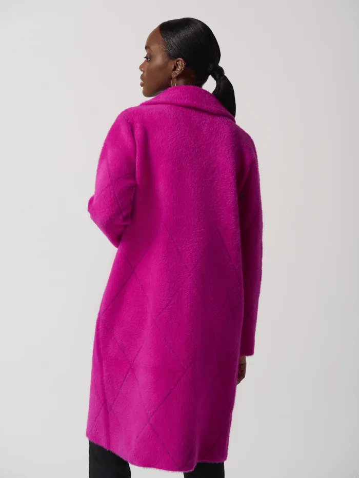 Joseph Ribkoff Notched Collar Coat in Hot Pink 233951