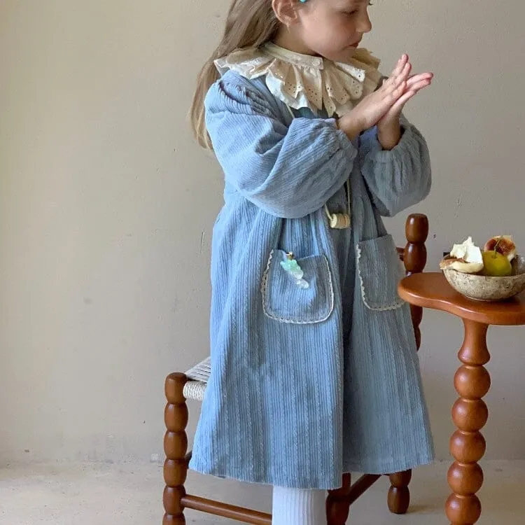 Karina Corduroy Winter Fleece Dress