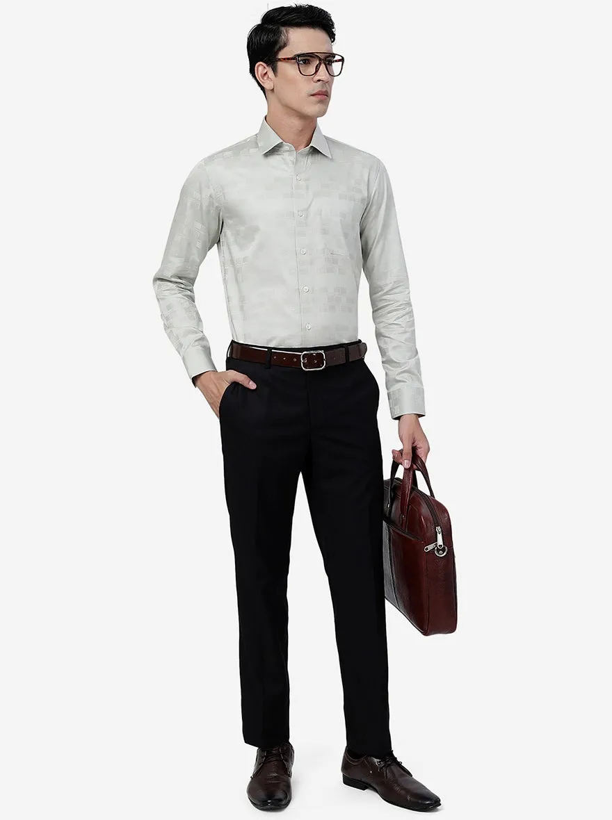 Light Green Solid Slim Fit Formal Shirt | JadeBlue
