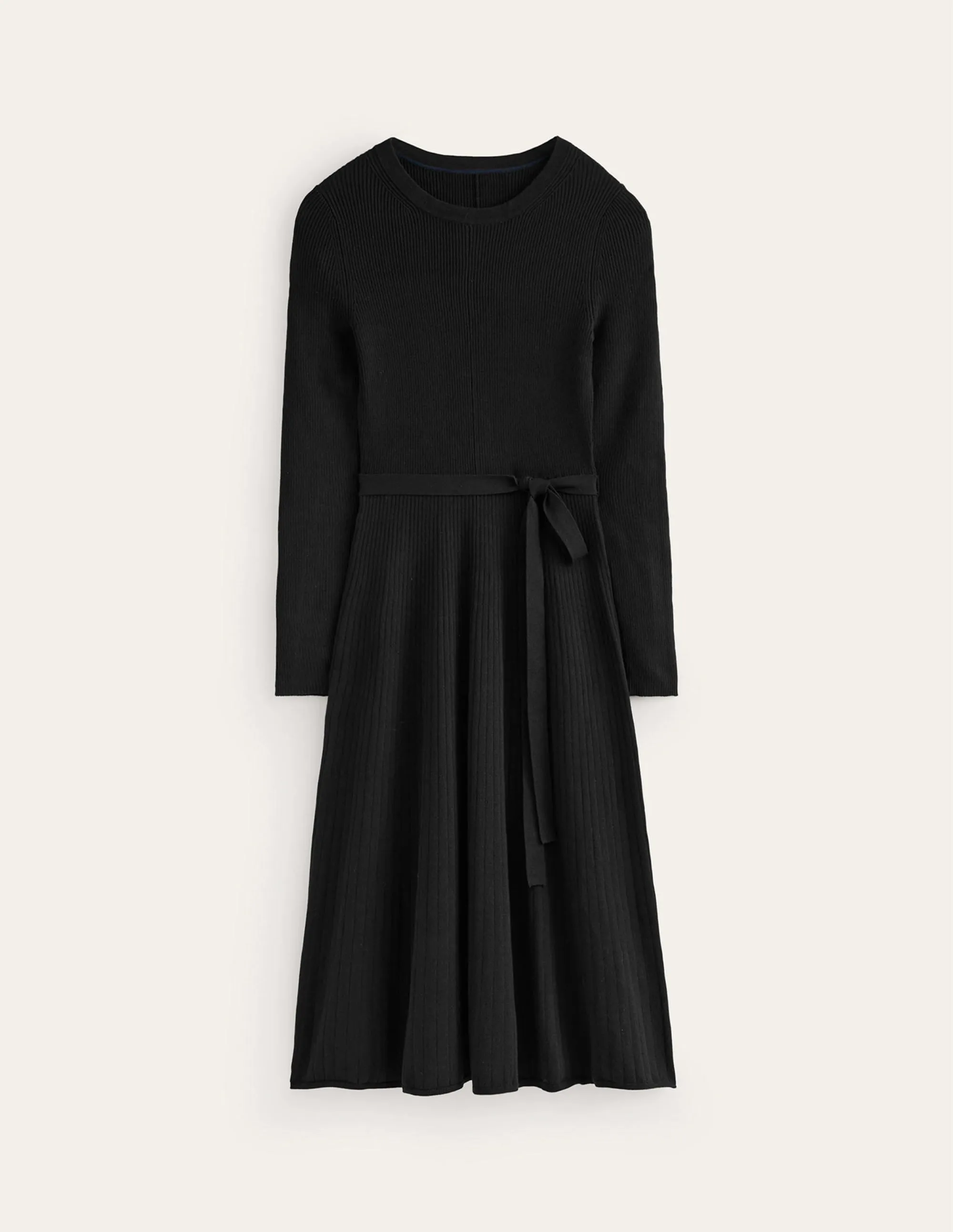 Lola Knitted Midi Dress-Black