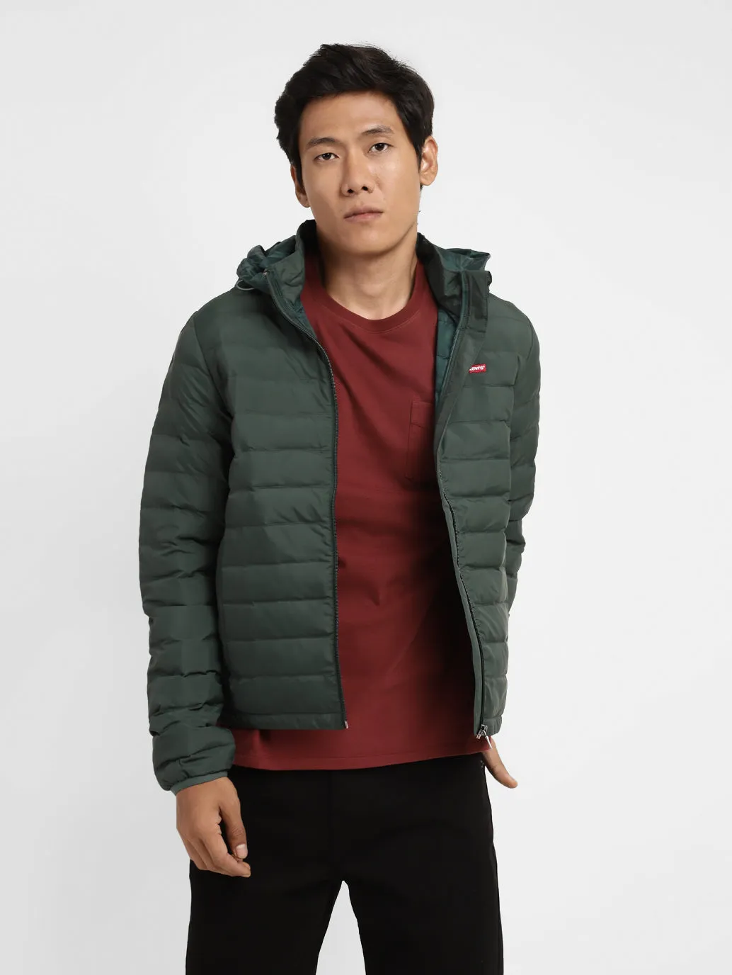 Men's Quilted Hooded Jacket