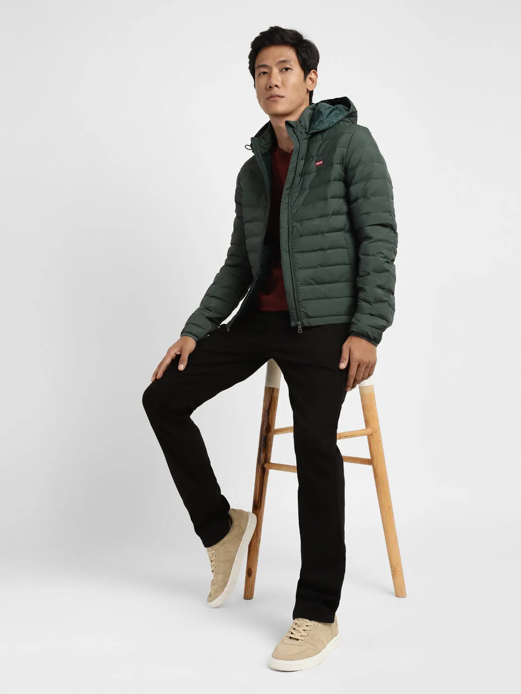 Men's Quilted Hooded Jacket
