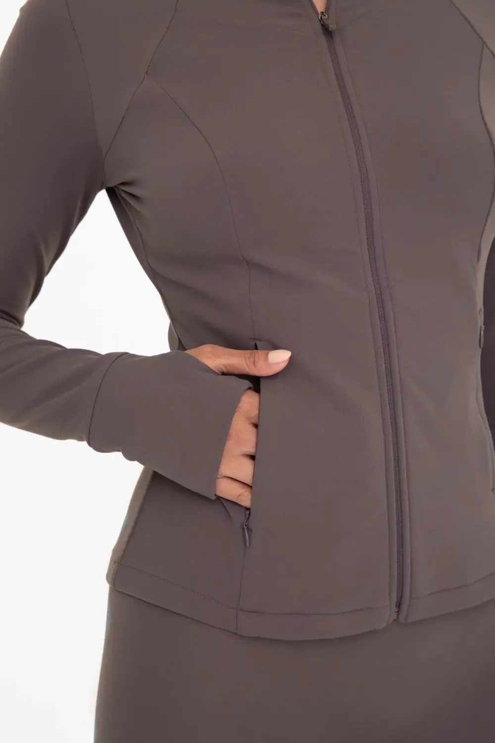 Mono B Fleece-Lined Slim Fit Active Jacket  Warm, Stylish & Functional