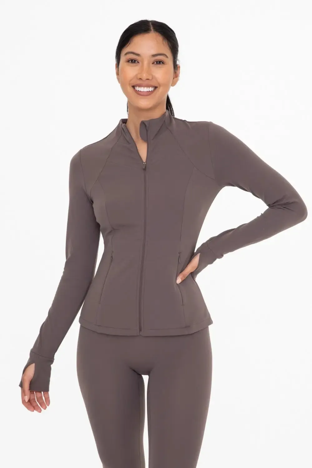 Mono B Fleece-Lined Slim Fit Active Jacket  Warmth, Style & Performance for Cold-Weather Workouts and Layering