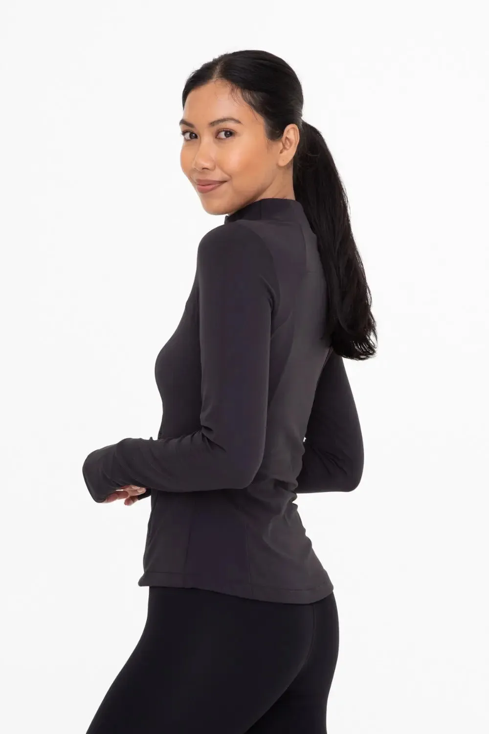 Mono B Fleece-Lined Slim Fit Active Jacket  Warmth, Style & Performance for Cold-Weather Workouts and Layering