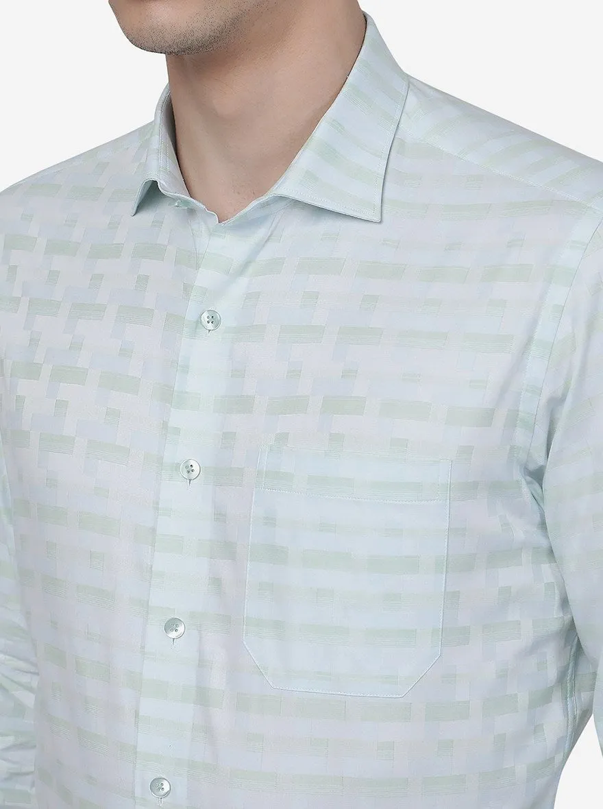 Pista Printed Slim Fit Formal Shirt | Metal