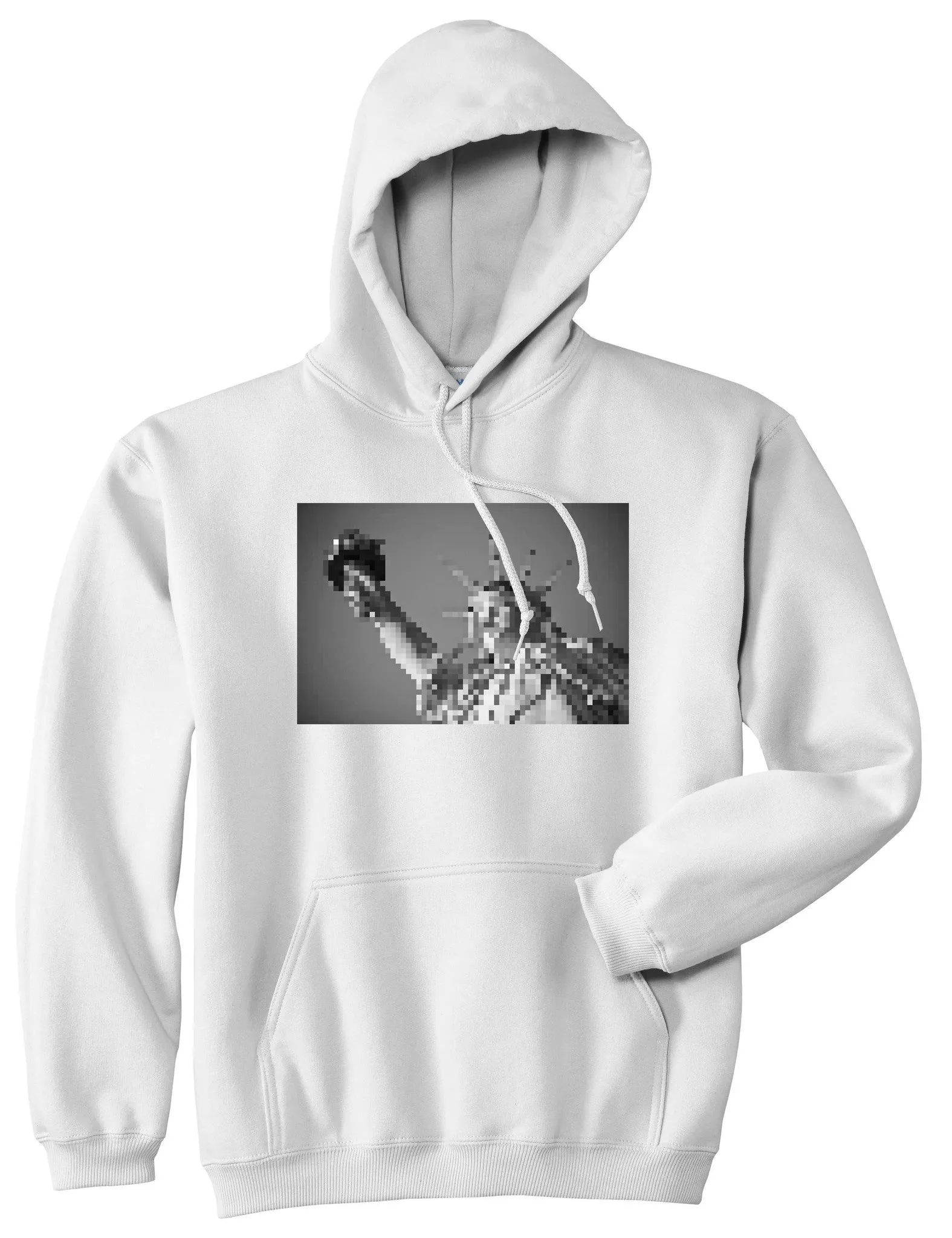 Statue Of Liberty Pixelated Pullover Hoodie Hoody