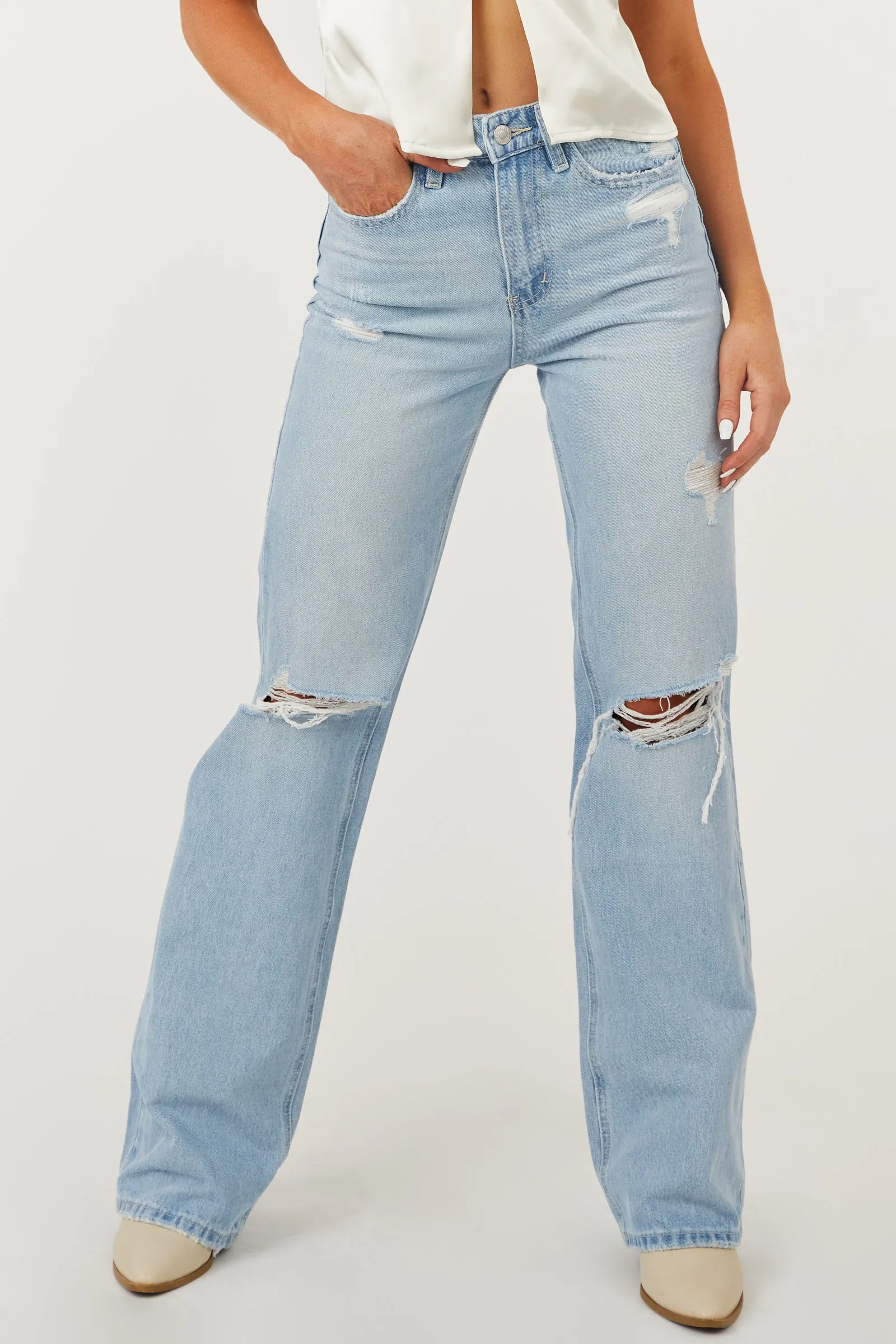 Vervet Light Wash High Rise 90's Vintage Flare Jeans