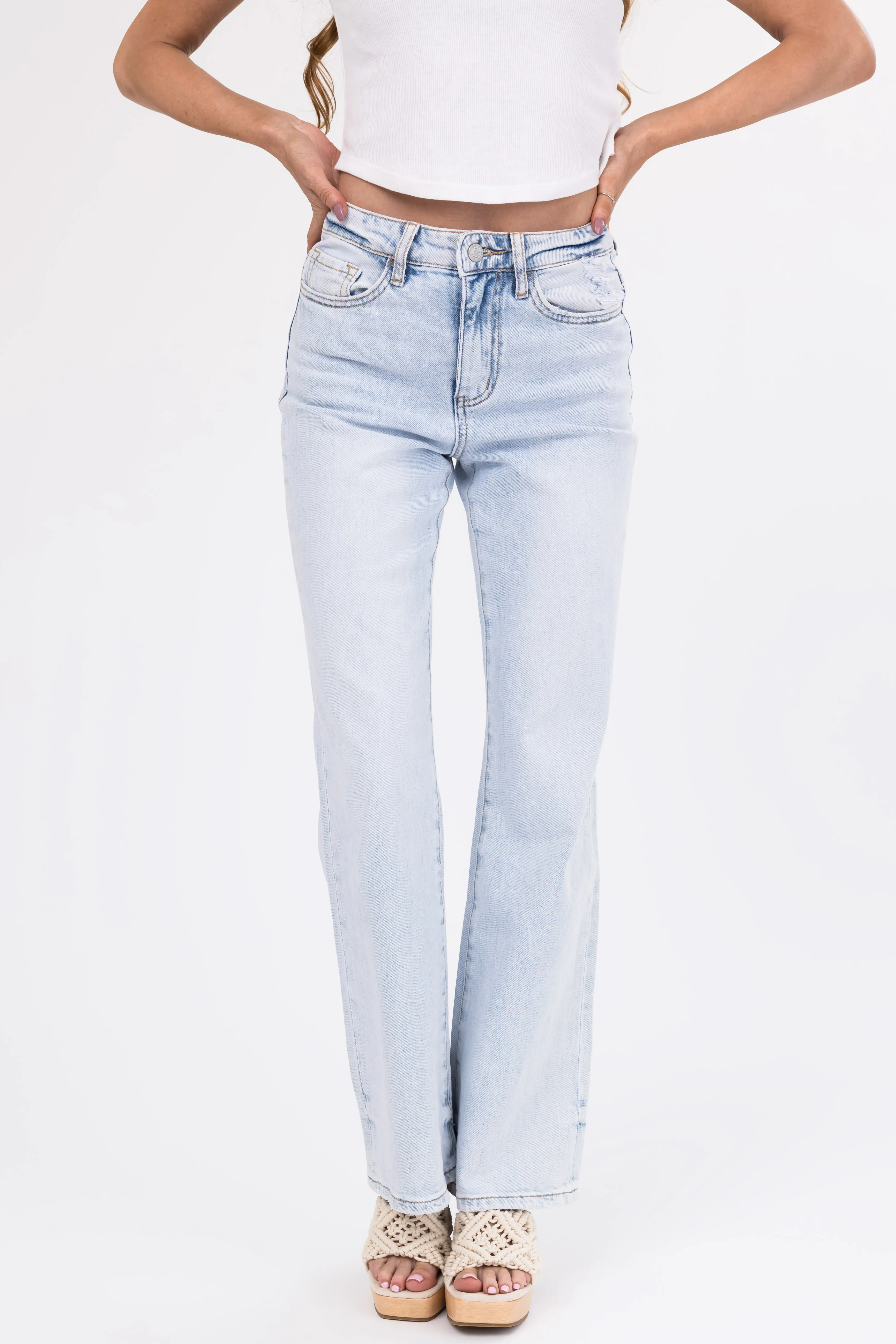 Vervet Light Wash High Rise Vintage Flare Jeans