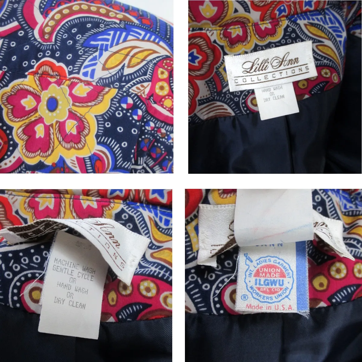 Vintage 80s Lilli Ann Quilted  Windbreaker | Jacket | Light Coat L