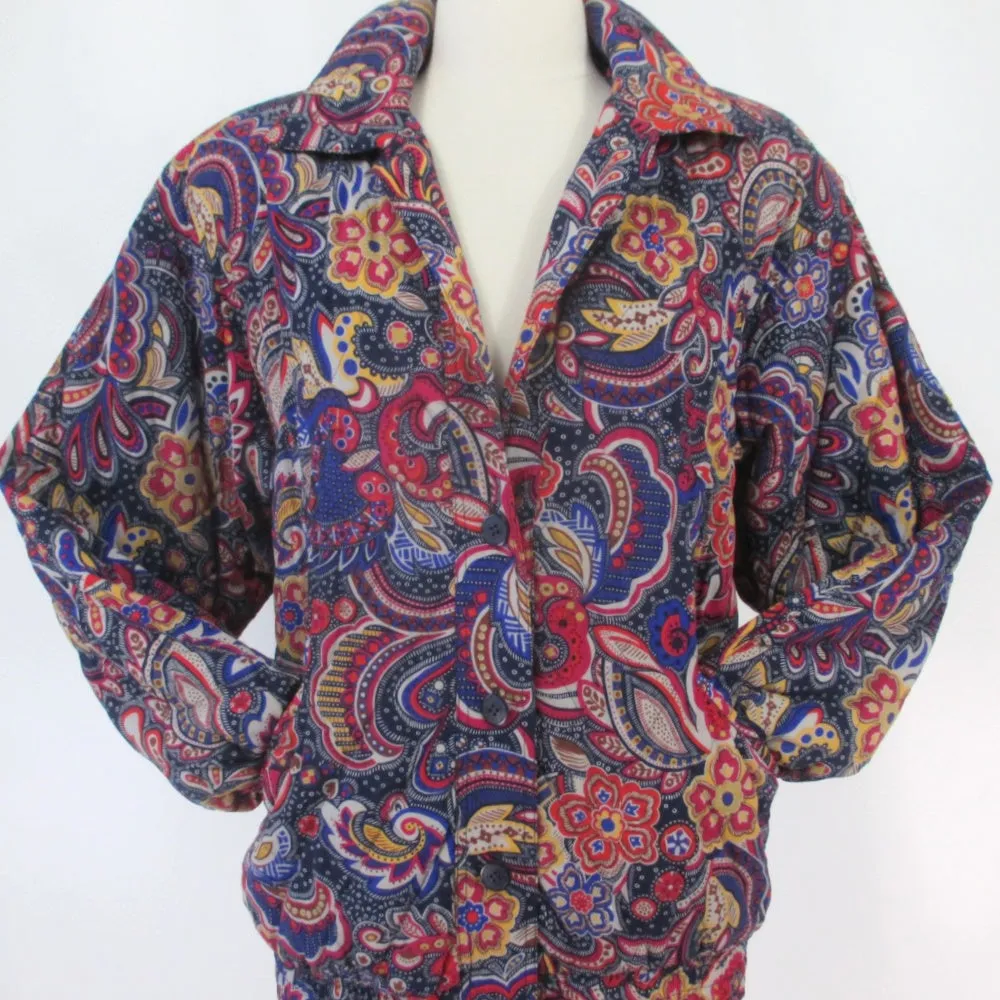 Vintage 80s Lilli Ann Quilted  Windbreaker | Jacket | Light Coat L