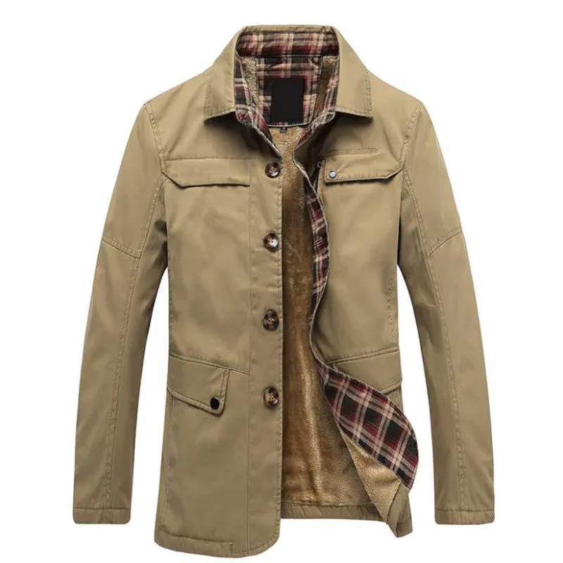 West Louis Solid Business Cotton Coat
